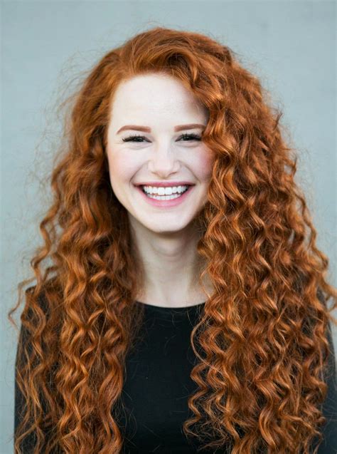 long curly hair red